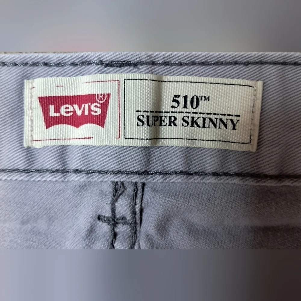 Levi’s 510 Super Skinny Fit Jeans Men’s 29 Grey Stretch Twill